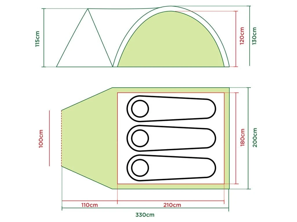 Coleman Darwin 3 Plus Grey Koepeltent 4 Coleman Darwin 3 Plus Grey Koepeltent - Afbeelding 2