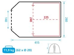 Obelink Benidorm 4 CoolDark Tunneltent -Buiten Kamperen 576613 576613 images other obelink benidorm 4 blue afb7 2 ecommerce