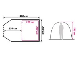 Obelink Albatros 4 Easy Air Tunneltent -Buiten Kamperen obelink albatros easy air floor plan ecommerce 6173