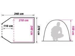 Obelink Shelter 4 CoolDark Koepeltent -Buiten Kamperen obelink shelter 4 cooldark floor plan ecommerce f6e0