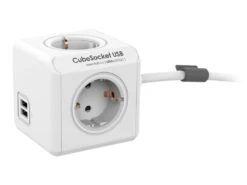 PowerCube Extended USB Witte Stekkerdoos